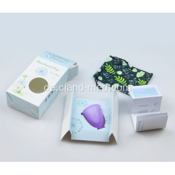 Medizinische hochwertige Menstruationstasse Damen Sterilisator Silikon Menstruationstasse